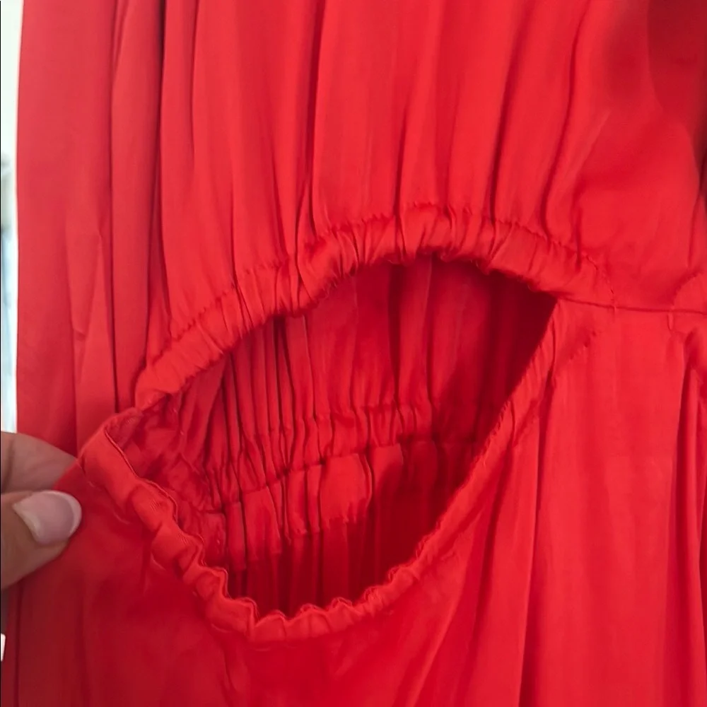 Chic Long Sleeve Red Dress - Picture 5 of 12